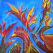 Birds of Paradise and One Koi